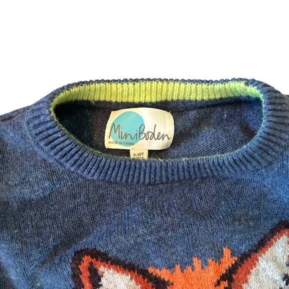 Mini Boden Wool Blend Fox Sweater 9-10 - Picture 2 of 5